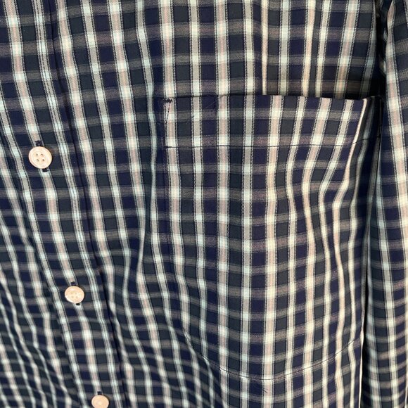 Duluth Trading Co. Men's blue Wrinkle Fighter Maga-Ready buttons shirt 2XLT Tall - Picture 6 of 6